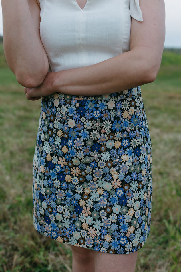 Floral Print Mini Skirt