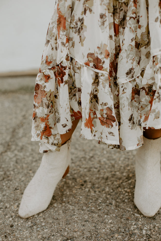 Cream Multi Floral Dress